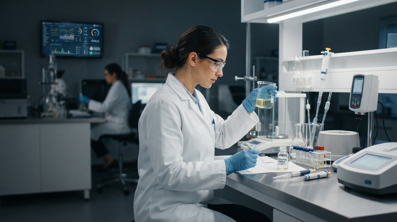 Coconut oil quality control laboratory